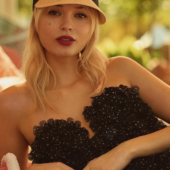 Anthropologie 3D Floral Polka Dot Mini Dress - Picture 9 of 16